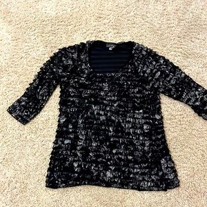 Fun shimmer ruffle top